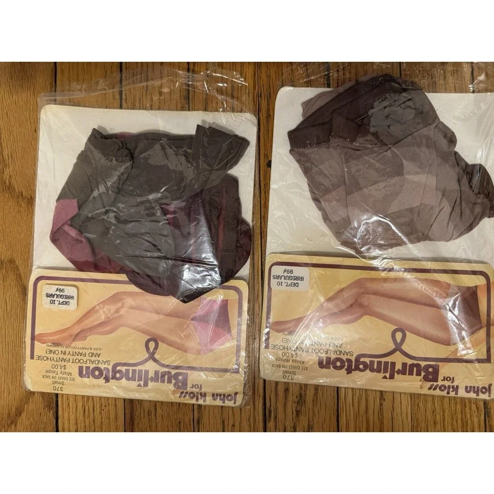 Vintage KLOSS‎ 1960s Stockings TAUPE ROUGE Stretch Nylon Hosiery S New NWT LOT